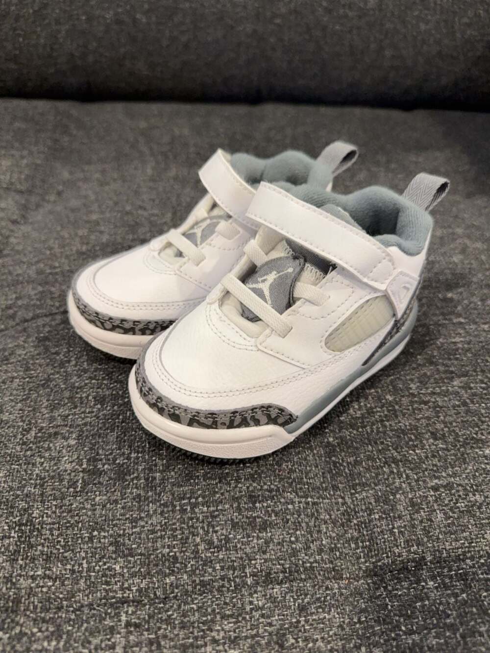 Jordan Spizike Low Toddler Shoes Size 6C White/Grey FQ3952-102